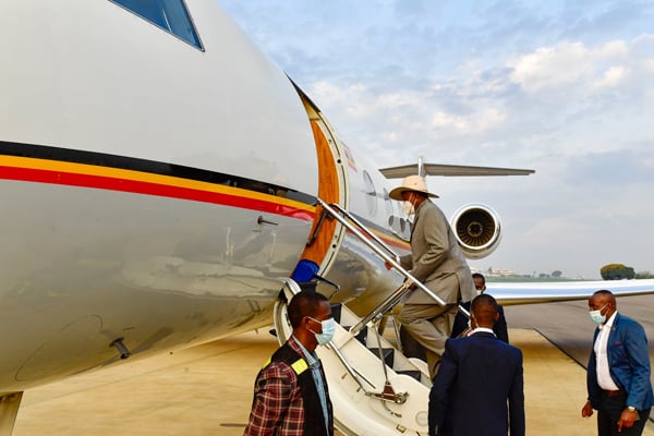 Museveni departs for Algeria on three-day state visit
